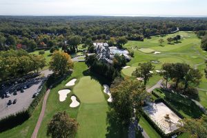 Fenway 18th Green Aerial